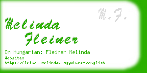 melinda fleiner business card